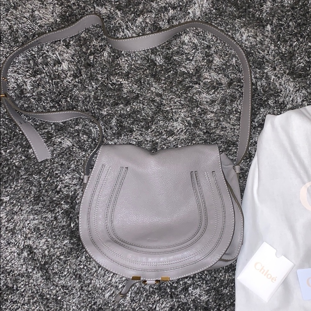 100 percent authentic Chloe cross body bag Grey